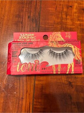 Ioni 3D Faux Mink Lashes - Pre-Glued Wispy Natural Doll (Red Packaging)